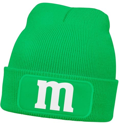 MoonWorks® Damen Beanie Patch Strickmütze Spruch Karneval Fasching Aufdruck M Damenmütze
