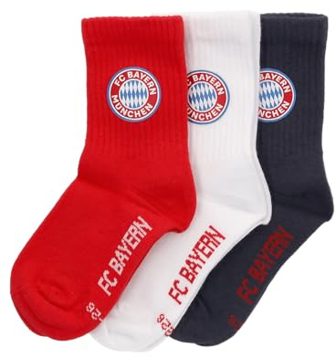 FC Bayern München | Crew Socken 3er-Set | Kinder | Mehrfarbig