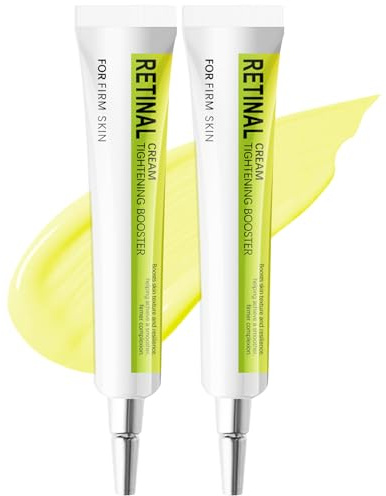 Retinol Shot Tightening Booster, Retinol Serum Milde Straffende Gesichtscreme, Retinal Shot Augencreme Porenminimizer Falten&Feine Linien, Straffender Feuchtigkeits Booster für alle Hauttypen (2PCS)