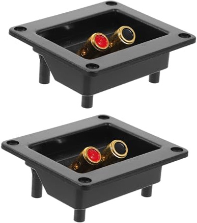 Tofficu 2pezzi Coppa Terminale Altoparlante Terminali Subwoofer Box Connettori Morsettiera Terminale Altoparlante Coppa Box Connessione Sicura Stabile Audio Ottimale