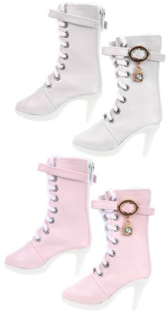 ZUNOXAZ 2paare Miniatur-puppenstiefel Puppen-high-Heels Absatzstiefel Für Puppen Winzige Schuhe Für Puppen Puppenschuhspielzeug Ersatz Für Puppenschuhe Puppenhauszubehör Miniatur-high-Heel