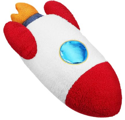 FIXOSHEE Rocket Ship Pillow Space Cushion Plush Rocket Toy for Boys and Girls Bedroom Nursery Room Decor Boys Space Themed Throw Pillow