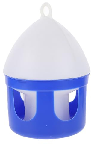 CLISPEED Comedero Colgante para Palomas y Bebedero de Agua Potable en PVC Azul, Diseño Sencillo y Desmontable para Decoración de Hogar y Aves