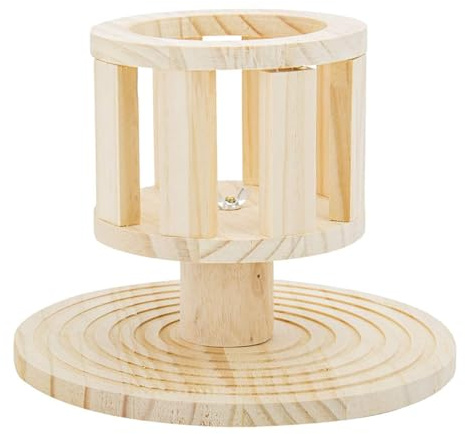 HOMSFOU Holz Futtertrog für Kaninchen und Meerschweinchen Stehendes Grasgestell Sicher ohne Nägel Abgerundete Kanten Futterspender für Kleintiere