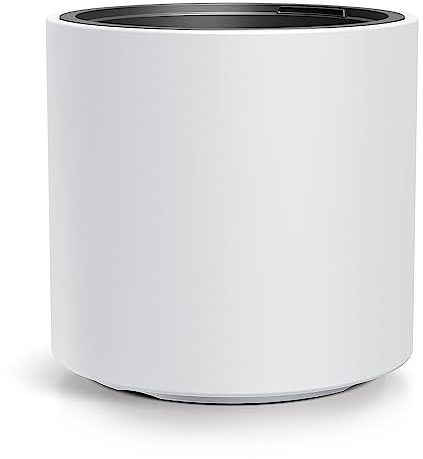 Tymar Pflanzkübel groß außen, Blumenkübel Outdoor, Blumentopf Gross draussen(Weiß DBHER,ø 40 cm)