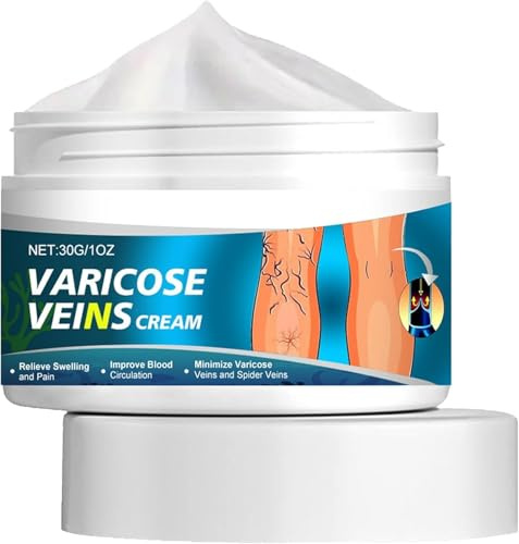 Crema per le gambe lenitiva delle vene varicose,Elimina le vene varicose,Alleviare il dolore delle gambe, Migliorare la circolazione del sangue,30G