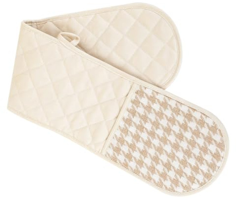 Double Oven Gloves Heat Resistant for Baking & BBQ | Made of cotton, size 78x18 cm, practical kitchen essential for safely handling hot baking trays and barbecue grills