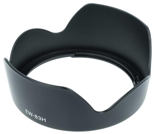 vhbw Gegenlichtblende für 77mm Objektiv | Schwarz, Kunststoff, tulpenförmig, 10,7 cm