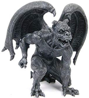 Gargoyle with horns - figure fantasy decoration.