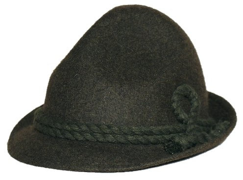 Trachtenhut Loden Hut grün Fischer Trachten Lodenhut Dreispitz für Herren Damen Bergsteiger Förster Jäger Wandern Jagd Tracht Berg Fischer Wanderhut Forst Wald Freizeithut olivgrün, Größe:56