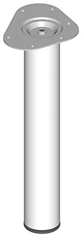 Stahlrohrfuss rund DM 60mm H400 mm weiss