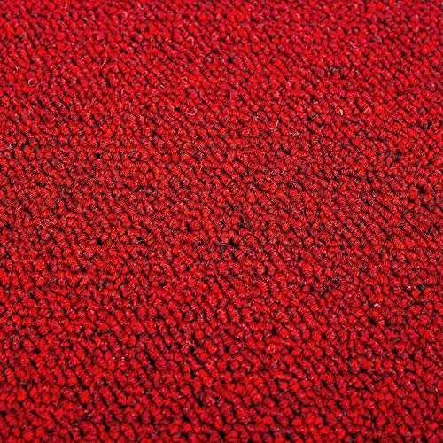 Gr8 Home Luxury Carpet Tiles Heavy Duty 20 Piece 5SQM Commercial Office Shop Floor Retail Flooring 50 x 50cm [Wine Red]