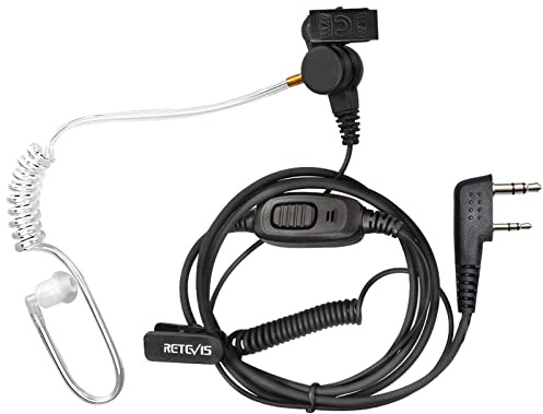 Retevis EEK009 Funkgerät Headset, 2-poliges Sicherheits-Headset (1 STK.)