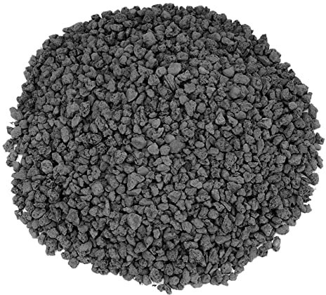 Mr. Fireglass Roccia lavica naturale nera da 4,5 kg, per interni ed esterni, braciere a gas, caminetti e griglie per barbecue, pietre laviche vulcaniche per decorare giardini e piante in vaso, 0,5 -