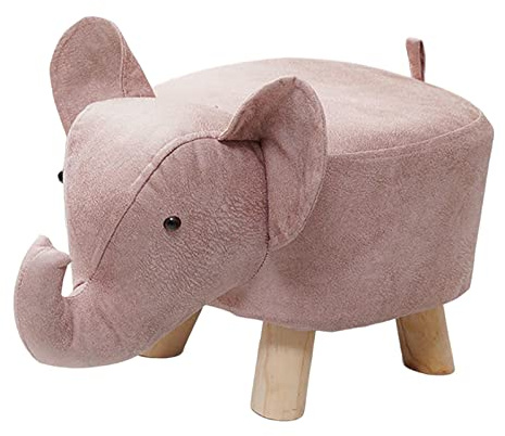 Fonowx Poggiapiedi per Animali, Sgabello da tè per Divano, Cambio di Scarpe, Sgabello per Bambini in Legno Multifunzionale, per Elefanti per, Rosa