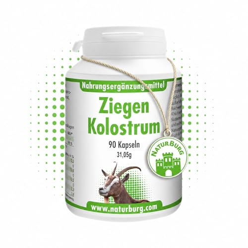 Colostrum Ziegenkolostrum 90 Kapseln I Lactoferrin Protein Enzym Komplex I Immunkur Darmkur Verdauungshelfer I Erstmilch Biestmilch Ziege Mikronährstoffe für Erwachsene Kinder Senioren Hund Katze