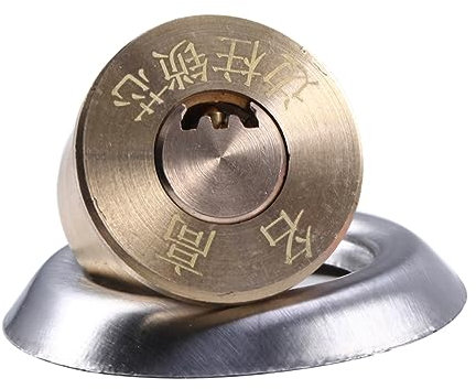 Homoyoyo Rim Cylinder Lock Replacement Solid Brass Garage Door Lock with Trim Ring and Mounting Screws Keys Included Suitable for External Doors Random Key Styles