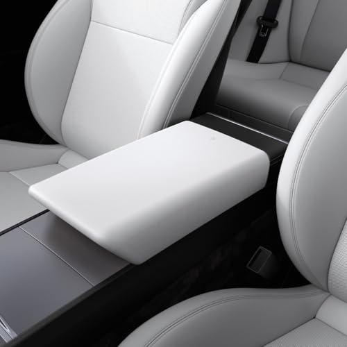Spigen Tesla Model Y 2025 Juniper Standard & Model 3 Highland 2024 mittarmstöd skydd, armstöd skydd skyddshölje interiör för Tesla Model Y Juniper 2025 och 3 Highland 2024 2025 – vit