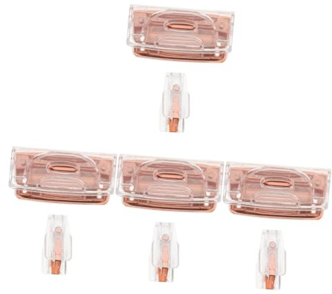 EXCEART 4sätze Papierlocher Roségold Tragbarer Handstanzer Und Heftklammern Entferner Für Bürobedarf Präzise Stanzen Und Heften Beschädigung Von Dokumenten