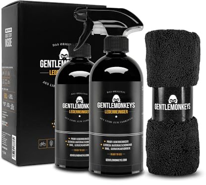 GENTLEMONKEYS Lederreiniger Set - 500ml Reiniger + Refill + Microfasertuch
