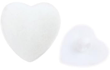 Wambere 20 Stück 18mm Herzknöpfe aus Kunststoff Bunte Herzformknöpfe Zierverschluss Knöpfe zum Nähen Mantelknöpfe Pulloverknöpfe Dekorative Schnalle für DIY Kunsthandwerk Kleidungsdekoration,Weiß