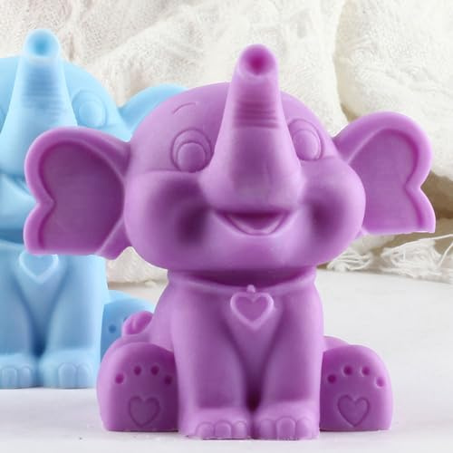 XIAOSHUI Elefanten-Kerzenform, Tier, Elefant, Kunstharz, Gießformen für Kerzenherstellung, Heimdekoration, Kerzen, Wachskerzen, Harz, Ton, Handwerk