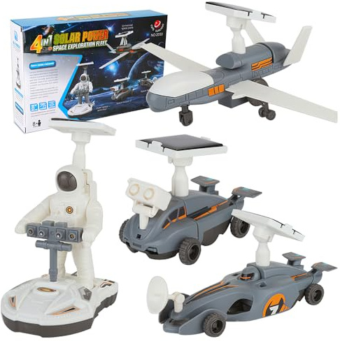 OBEST 4 Stück Solar Roboter Bausatz Spielzeug,DIY STEM Experimente Bauspielzeug für Kinder,solar Bots Erziehen Spielzeug Idee Geschenk für ab 8 Jahre 9 10 11 12 13 14 Junge Mädchen