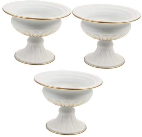 BESPORTBLE 3stücke Vintage Metallblumentopf Europäisches Design Runder Pflanzer Dekorativ Für Sukkulenten Für Balkon Und Garten Langlebig Und Stabil Elegante Tischdekoration Für