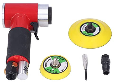 Lijadora de aire orbital aleatoria, mini amoladora neumática excéntrica, herramienta lijadora pulidora de doble acción de alta velocidad para carpintería OW‑942