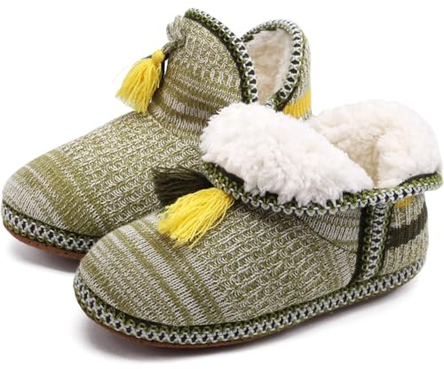 COFACE Womens Slipper Boots Warm Winter Woman House Slippers Socks Ladies Warm Lined Slip On Bedroom House Shoes Indoor