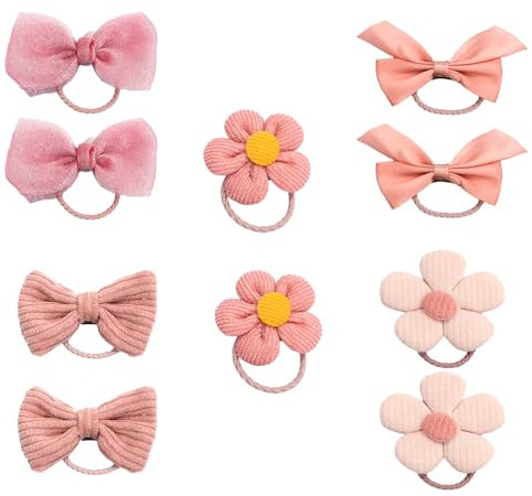 10 Stück Kinderhaarschmuck - Haargummi mit Schleife