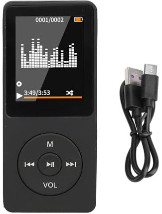 Lecteur MP3 avec Bluetooth, Lecteur de Musique Portable MP4 avec écran 1,8 128 X 160, Lecteur Audio et Vidéo Portable sans Fil, Batterie 350 MAh, Prend en Charge jusqu'à 64 Go