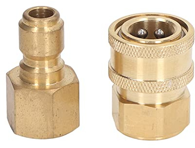 Acoplamiento de Conexión Rápida para Lavadora de Alta Presión de 5000 PSI, Adaptador NPT de 3/8 para Pistola de Agua de Lavado de Coches y Conector de Manguera (Enchufe y