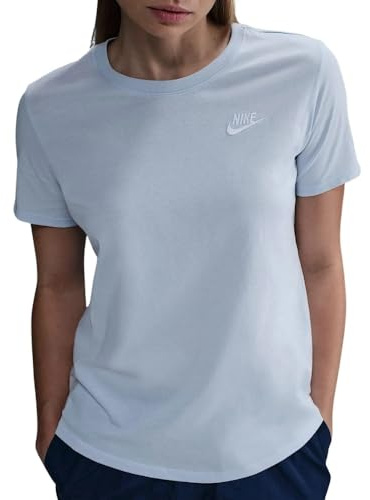 Nike Damen Club T-Shirt, Blue Tint, S