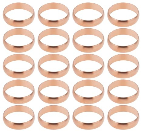 VGOL 20 Stück 22 mm Kupfer-Kompressionshülsen für 22 mm Rohrleitungen geeignet Kupferhülsen Klemmverschraubung