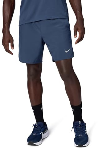 Nike Challenger Dri-Fit-löparshorts med foder för män (ca 18 cm), Thunder blå/reflekterande silv, DV9359-437, S