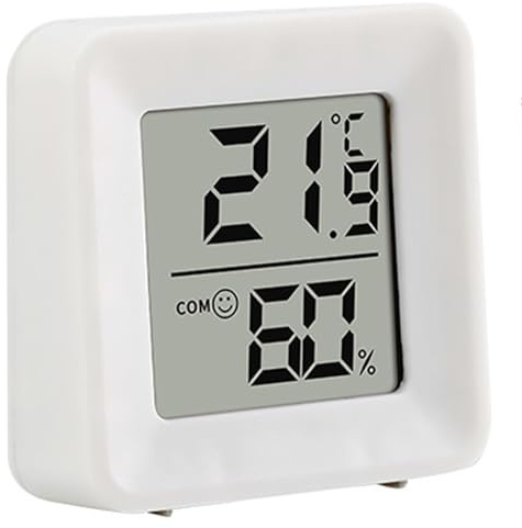 Lizbin Small Digital Hygrometer Indoor Thermometer, LCD Digital Room Hygrometers Thermometers, Mini Indoor Hygrometer Temperature Monitor Humidity Meter for Home Office Comfort Reptile Thermometer