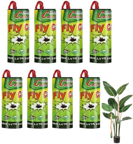 16 tiras de papel para moscas, cintas adhesivas LYPER para trampas para moscas para interiores y exteriores (16)