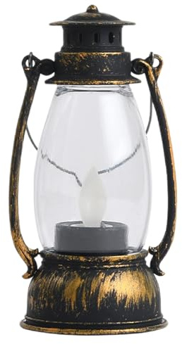 Farol A Pilas Luz Portátil Vintage Llama Parpadeante