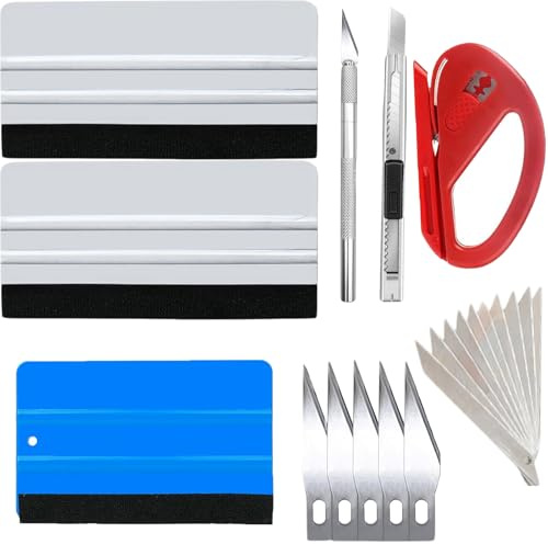 Car Vinyl Wrap Squeegee Tools 8pcs, Scratch-Free Window Tint Tools, Wallpaper Hand Tool Kit, Tool Wallpaper Smoothing Kits for Car Wrapping Vinyl Wrap