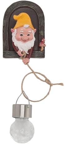 Solar Light Tree Hugger Garden Estatua GNOME Decoración de la decoración del Patio del Patio al Aire Libre Material