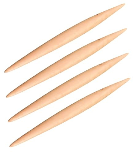 HIAKDOFT 4pezzi Mattarello Di Legno Per Impasto Bastoncini Da Cucina Utensile Per Cottura Facile Da Pulire e Resistente
