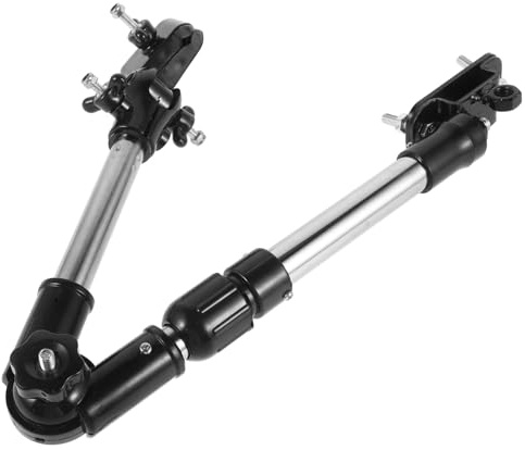 Cabilock Einstellbarer Fahrrad Kinderwagen Regenschirmhalter aus Edelstahl mit Robustem Rohrbefestigungssystem Klappbar Vielseitig Einsetzbar Schwarzer Regenschirmständer für Rollator