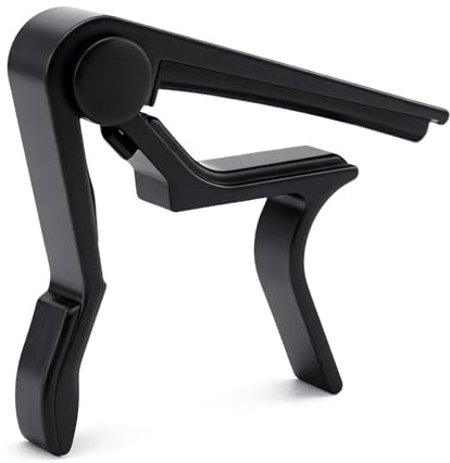 Cretty-Meet Guitar Capo Quick Change Capo for Electric Guitar Acoustic Guitar Ukulele Banjo - Black