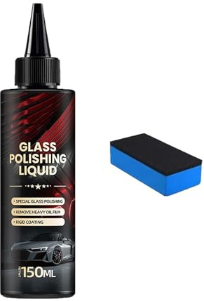 Glass Polishing Liquid,1PCS Auto Glass Scratch Remover,Glass Polish Compound,Car Oil Film Remover Fluid, Ultimate Paint Restorer,Eliminates Coatings,Waxes.