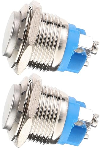 UKCOCO 2 Pezzi Pulsante Campanello per Casa Sostituzione Facile da Installare Pulsante Pressione per Controllo Accesso e Compatibile con Campanello Cablato Interno ed Esterno