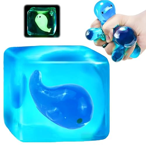 Anti-Stress Würfel Finger Spielzeug für Kinder und Erwachsene, Leuchtender Walzen-Druck Spielzeug, Sensorisches Spielzeug für Kinder mit Autismus, zum Stressabbau bei Angst