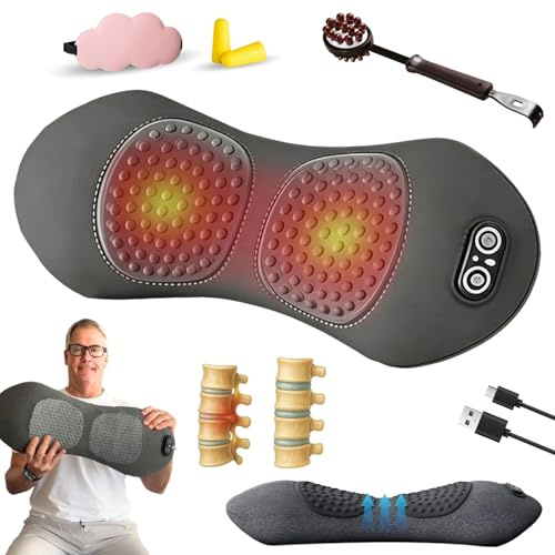 Medevia DeepComfort 3-in-1 Massage Pad, 2026 Ergo Pur MassagegeräT, Ergopur 3-Zone Ergoflow Deep Massager, mit ErwäRmung, Vibration Traktion, Tiefengewebsmassage, Schmerz LöSen