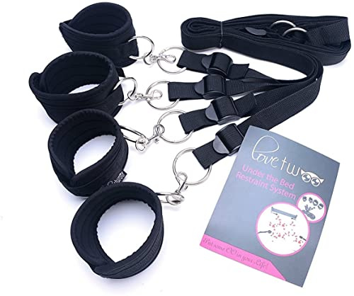 Lovetwoo Kit Bondage Per Letto | Set Completo Di Cinture E Manette