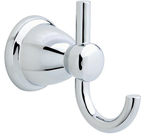 Franklin Brass Kinla (1-Pack) Towel Hooks Polished Chrome Bathroom Double J-Hooks Wall Mounted for Robes & Towels 2-Prong Hand Towel Hook Holder Kitchen, Bath, Bathroom Accessories KIN35-PC-1